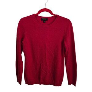 Charter Club Red Cashmere Crewneck Sweater Size S